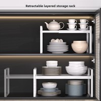 Étagère de cuisine extensible, étagère de rangement à plusieurs niveaux, étagère de comptoir en métal, organisateur d'épices, étagère de rangement multifonctionnelle