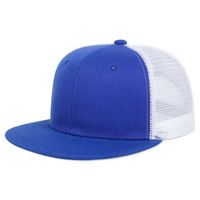 Gorra de Camionero Personalizada al por Mayor de 5 Paneles con Malla a Rayas, Visera Plana, Estilo Hip Hop, Informal, para Deportes al Aire Libre, Verano e Invierno