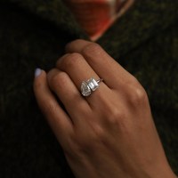 Bague en argent sterling 925 avec émeraude certifiée IGI et diamant de laboratoire en forme de poire, bague Toi et Moi en or massif 14K 18K, bague de fiançailles moderne