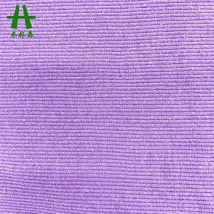 Mulinsen Textile Hot Sale Polyester Elastane Rib Fabric Plain Dye With Custom Color