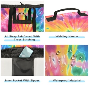 Nouveauté : Sacs à dos de rangement pliables, résistants à l'eau, grande capacité, avec imprimé tie-dye personnalisé, design tendance, pour la maison - Product Image 2