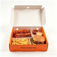 Boîte d'emballage biodégradable pour hamburger, boîte d'emballage alimentaire pour hot-dog, boîte en carton rectangulaire personnalisée pour frites avec sauce