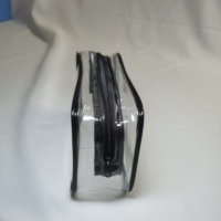 Vente en gros, trousse de maquillage de voyage transparente et transparente, trousse de toilette pour les soins de la peau, pochette cosmétique en PVC, sacs de toilette à fermeture éclair