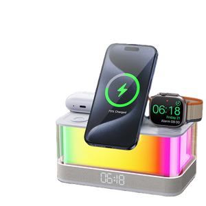 2024 Tecnologia 4-en-1 charge sans fil BT haut-parleur horloges de table intelligentes <span class=keywords><strong>JBL</strong></span> haut-parleurs Protection OVP produits gagnants - Product Image 1