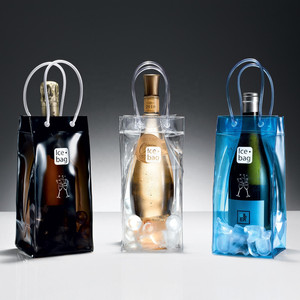 Sacs pour boissons fraîches à <span class=keywords><strong>Champagne</strong></span>, glace, refroidisseur <span class=keywords><strong>de</strong></span> <span class=keywords><strong>bouteille</strong></span>, vin refroidisseur <span class=keywords><strong>de</strong></span> base, pochette en PVC, avec poignée pour les boissons fraîches - Product Image 2