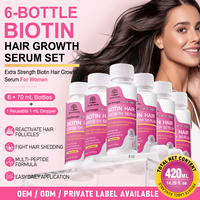 Sérum de repousse des cheveux à la biotine, formule avancée OEM, épaississant, fortifiant, favorise une croissance plus rapide, réduit la casse des cheveux pour les femmes