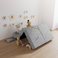 Sofá comprimido de tamaño pequeño 2 en 1 Flip Out Cuddly Sherpa Toddler Couch Sofá convertible Cama Silla para sala de estar