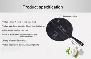 <span class=keywords><strong>Meilleur</strong></span> ustensile de cuisine Poêle à crêpes en fonte 7 trous plats Poêle à blinis Mini poêle antiadhésive Crêpière - Product Image 4