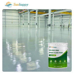 Revêtement de sol en époxy professionnel pour bureaux commerciaux, peinture à base de résine pour béton haute résistance - Product Image 1