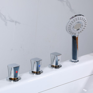 Trắng Acrylic hiện đại tối giản kính cường lực hình chữ nhật bồn tắm spa massage xoáy nước người duy nhất bồn tắm phòng tắm biệt thự - Product Image 5