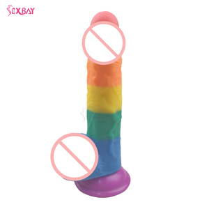 SEXBAY 2025 Neues <span class=keywords><strong>Design</strong></span> Dildos mit Starkem Saugnapf Realistisch und Farbenfroh für Frauen Männer Dildos - Product Image 6