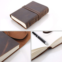 Journal de voyage personnalisé fait main en cuir véritable, couverture rigide, carnet d'écriture en cuir vintage, couleur personnalisable, boîte cadeau