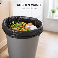 Sacs poubelles industriels noirs très résistants, résistants aux déchirures, grands sacs en plastique pour déchets commerciaux