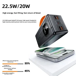 Batería Externa de Polímero de Litio de Plástico con Cable, de Gran Capacidad, 50000mAh, Superrápida, Venta al por Mayor Directa de Fábrica - Product Image 3