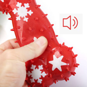 Produttore all'ingrosso denti puliti <span class=keywords><strong>bianco</strong></span> verde rosso natale <span class=keywords><strong>cane</strong></span> Tpr giocattoli - Product Image 2