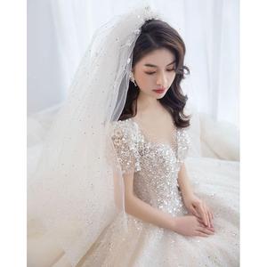 Nuevo Vestido Largo Elegante con Lentejuelas, Vestido de Novia, Accesorios para Vestidos de Boda - Product Image 4