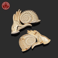 Hebilla de Conexión para Bikini, Accesorio de Metal para Trajes de Baño, Hebilla de Forma Irregular Dorada con Diseño de Concha Marina para Vestidos de Mujer, Hebilla Decorativa de Concha Personalizada