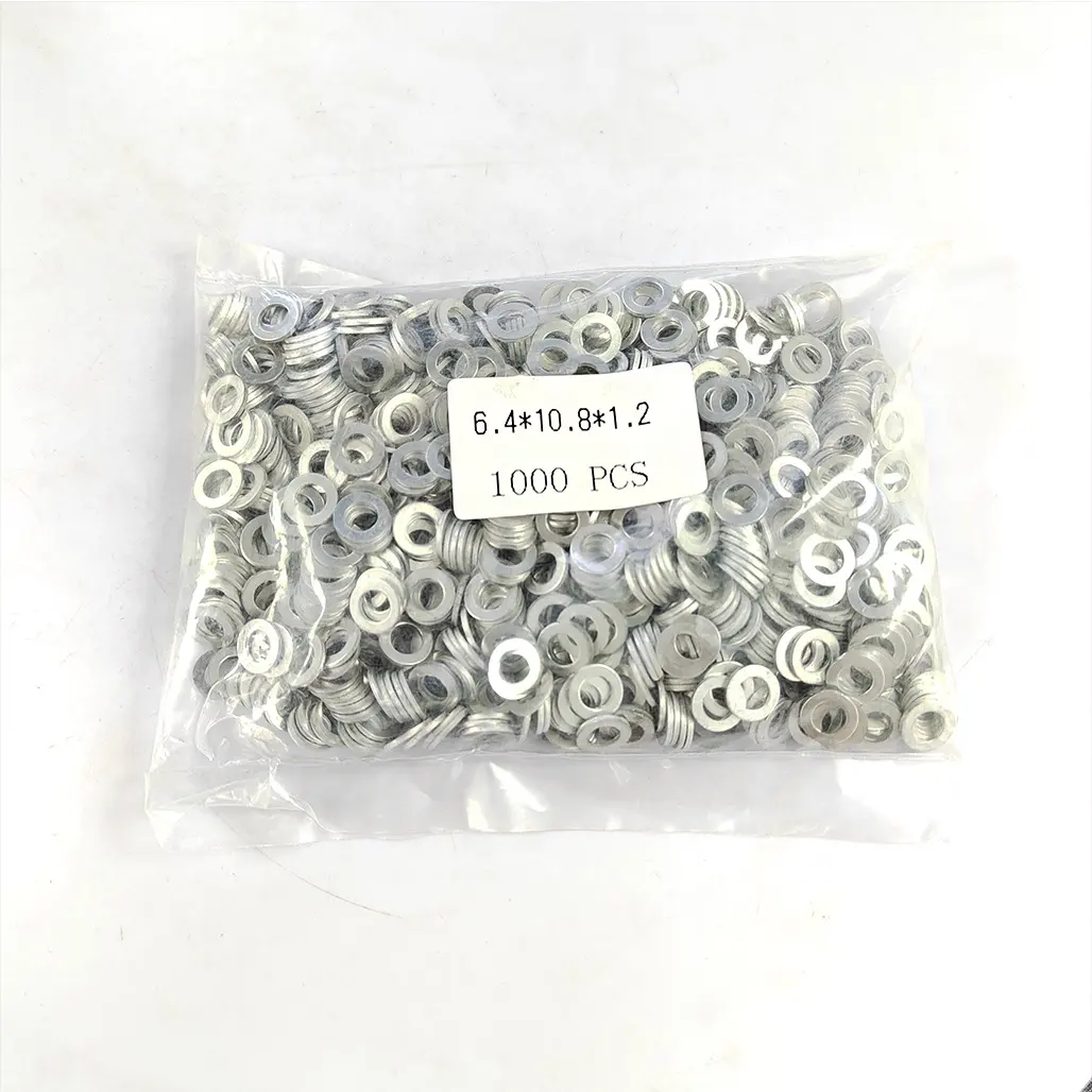 Hebei China manufacturer offer aluminium material washer 6.4*10.8*1.2 flat washers gaskets ring gasket with high quality