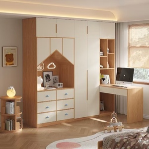 BALOM Armadio <span class=keywords><strong>per</strong></span> Bambini Personalizzato, Ecologico, Durevole, Grande Capacità, Design Moderno in Impiallacciatura di Legno <span class=keywords><strong>per</strong></span> Camera dei Bambini - Product Image 1