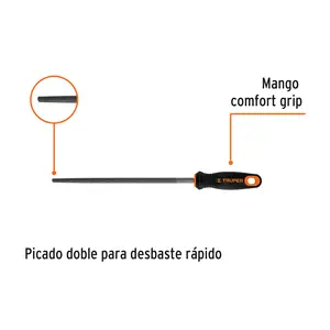 Lime à dégrossir ronde BOX 6 de 10 po avec poignée à double injection, TRUPER - Product Image 2