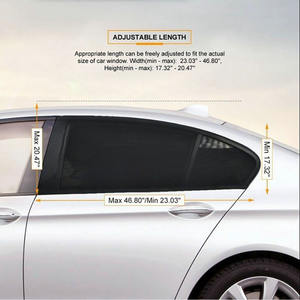 2x rete per finestra parasole per <span class=keywords><strong>Auto</strong></span> protezione UV per copertura in rete parasole Anti zanzara automatica di alta qualità - Product Image 4