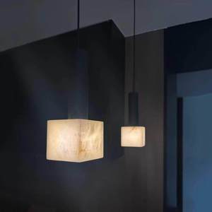 Lámpara Colgante Rectangular de Alabastro y Latón, Moderna, Minimalista, para Isla de Cocina, Barra, Mesita de Noche, Diseño de Alta Gama, Altura Ajustable, LED - Product Image 4