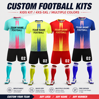 Ensemble de maillots de football personnalisés, uniforme d'équipe de football, kit personnalisé avec nom, numéro et logo, vêtements d'entraînement sportif, fournisseur d'usine OEM