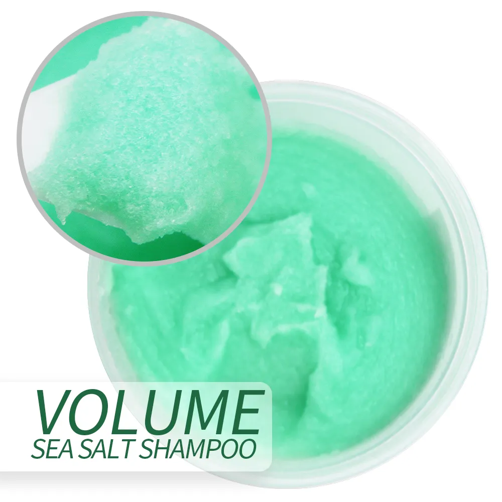 Grosir Label Pribadi OEM 250Ml Sampo Garam Laut Rileks Pijat Kulit Kepala Aroma Mint Sampo Garam Laut Scrub Rambut Kulit Kepala