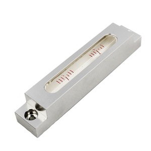 Nivel de burbuja metálico HACCURY de 100x19x19mm, grado industrial, con vial para medición de precisión - Product Image 1