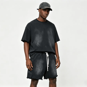 Custom Sun Fade Short for Men Acid Wash OEM Summer Streetwear 100% Cotton Vintage French Terry Men Short - Product Image 1