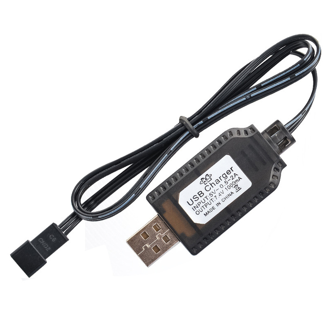BMAX USB Fast Charger LED Indicator 7.4v 2s SM-3P 1000mA 53.5cm Cable 10W Separate Charging Protective Lithium Battery Charger