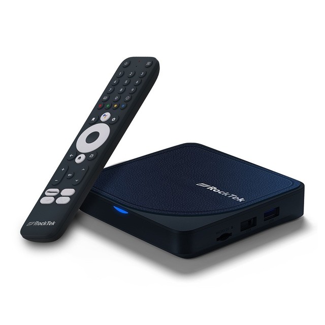 RockTek G2 4K Streaming Box Android TV12 WiFi6 4K HDR Db Vision/Atmos GeForce Now Cloud Gaming Portable Multi-Scene Media Player