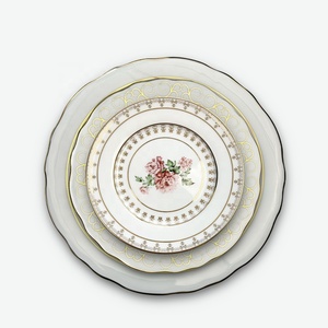 Service de vaisselle white plat en porcelain vente en gros luxe complet plate set stoviglie di lusso piatti <span class=keywords><strong>prodotti</strong></span> dorati <span class=keywords><strong>horeca</strong></span> - Product Image 3