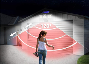 Luz led solar de pared con sensor de movimiento, detección corporal infrarroja, inducción de <span class=keywords><strong>cuerpo</strong></span> <span class=keywords><strong>humano</strong></span> IP 65, impermeable, lámpara de pared solar de jardín - Product Image 5