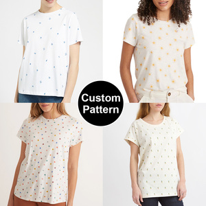 T-shirt da <span class=keywords><strong>donna</strong></span> in cotone con stampa a caldo in cotone Casual da <span class=keywords><strong>donna</strong></span> <span class=keywords><strong>Oversize</strong></span> - Product Image 4