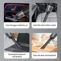 Aspiradora Inalámbrica de Mano para Auto con Motor sin Escobillas, Función de Limpieza en Seco y Filtro Lavable - Portátil para Auto, Hotel y Uso Doméstico