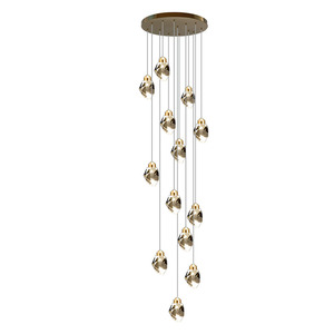 2023 nuovi lampadari a soppalco Duplex <span class=keywords><strong>Design</strong></span> lampade a sospensione per scale in cristallo moderne scale di lusso illuminazione a LED lampadari da <span class=keywords><strong>soggiorno</strong></span> - Product Image 2