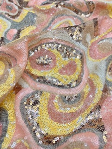 Nhà thiết kế nổi tiếng trình diễn thời trang Sequins đầy đủ thêu ren vải cho Haute Couture - Product Image 4