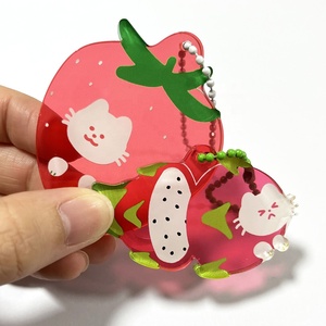 Tùy Chỉnh Phim Hoạt Hình Nhựa Rõ Ràng In Phim Hoạt Hình <span class=keywords><strong>Acrylic</strong></span> Charms Móc Chìa Khóa - Product Image 4