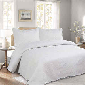 Bán Buôn Trải Giường Đặt Trắng, Quilt Set Colcha Cho Phòng Ngủ <span class=keywords><strong>Quilts</strong></span> Trang Trí Coverlet Nữ Hoàng Vua Kích Thước - Product Image 6