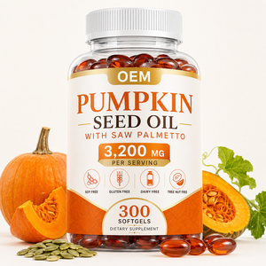 Cápsulas de aceite de semilla de calabaza para adultos, 60 unidades, para mejorar la densidad ósea con Saw Palmetto - Product Image 1