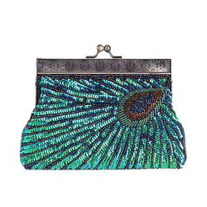 Luxury Women's Evening Clutch <b>Bag</b> Unique <b>Sequins</b> Beaded Wedding Bridal Party Prom Purse Tote Handbag Tanjing - Product Image 1