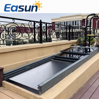 Auvent automatique imperméable en aluminium pour cuisine, patio, appartement, villa - Protection contre le soleil et la pluie, couverture de toit en verre amovible