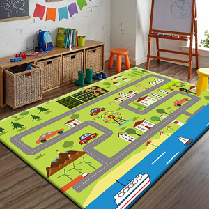 Grand <span class=keywords><strong>tapis</strong></span> antidérapant rembourré pour ramper et jouer-<span class=keywords><strong>Tapis</strong></span> pliable <span class=keywords><strong>Tapis</strong></span> pour enfants <span class=keywords><strong>Tapis</strong></span> ovale ABC Alphabet Numbers Baby Play Floor Mat - Product Image 5