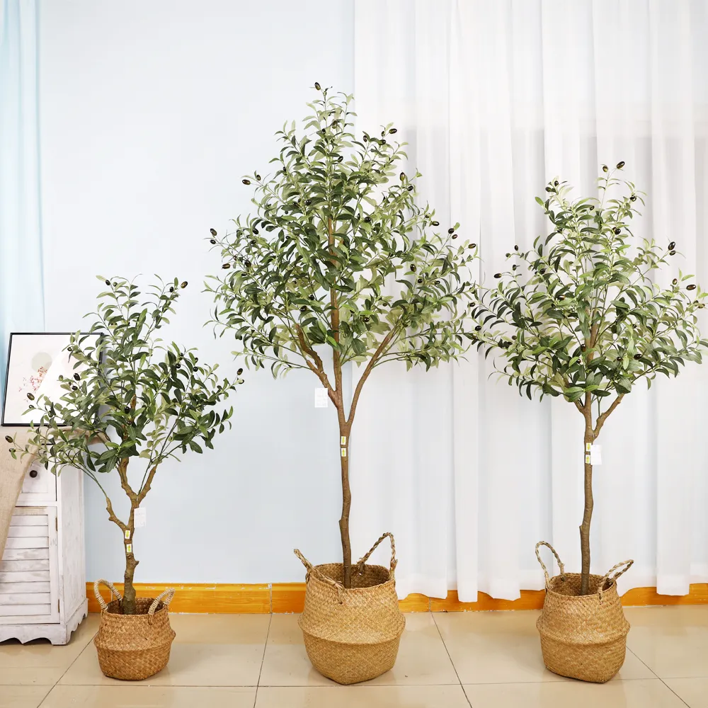 QiHaoNew Design Artificial Olive Tree Faked Faux Olive Tree Customized Size for Sale Home Decoration