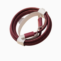 Câble de charge rapide USB-C 60W de haute qualité pour iPhone 15 16 Pro Max, avec gaine en nylon et blindage tressé, compatible IP15