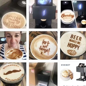 เครื่องพิมพ์กาแฟ 3 มิติ EB-Pro EVEBOT สำหรับเค้ก คุกกี้ เบียร์ โยเกิร์ต ลาเต้อาร์ต ดื่มได้ ใช้หมึกพิมพ์ดิจิทัลสำหรับทำฟอง พร้อมหมึกกินได้ - Product Image 4