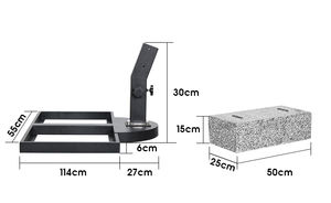 Base de granit de 50kg pour parapluies de patio en porte-à-faux grandes bases de <span class=keywords><strong>parasol</strong></span> <span class=keywords><strong>gris</strong></span> poids supplémentaire bases de marbre Parasols parapluies extérieurs - Product Image 5