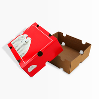 Boîte d'emballage pour fruits en carton ondulé imprimée sur mesure, boîte d'emballage pliable pour fruits frais, pour fraises, cerises, bleuets