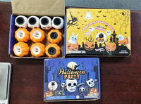 YIWUPOWER Jouet Squishy en forme de Citrouille et Fantôme d'Halloween, à pression lente, anti-stress lumineux, cadeau créatif pour enfants